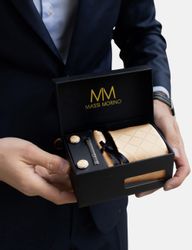 Massi Morino Krawatte (1-St) mit Einstecktuch, günstig online kaufen