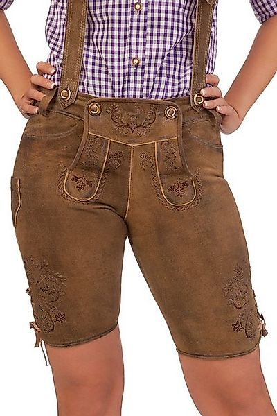 MarJo Lederhose Trachtenlederhose Damen - ZENZI - erdnuss günstig online kaufen