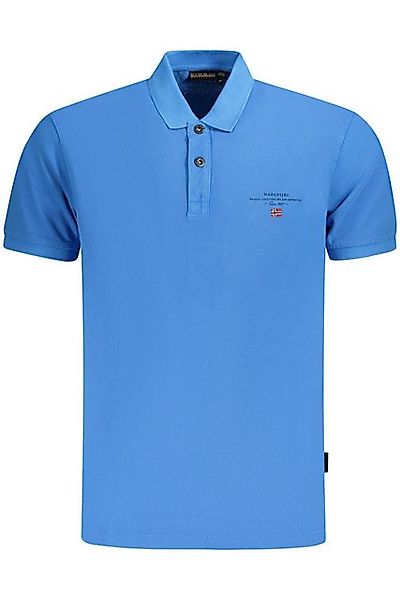 Napapijri Poloshirt Herren Kurzarm-Poloshirt Blau mit Druck und günstig online kaufen