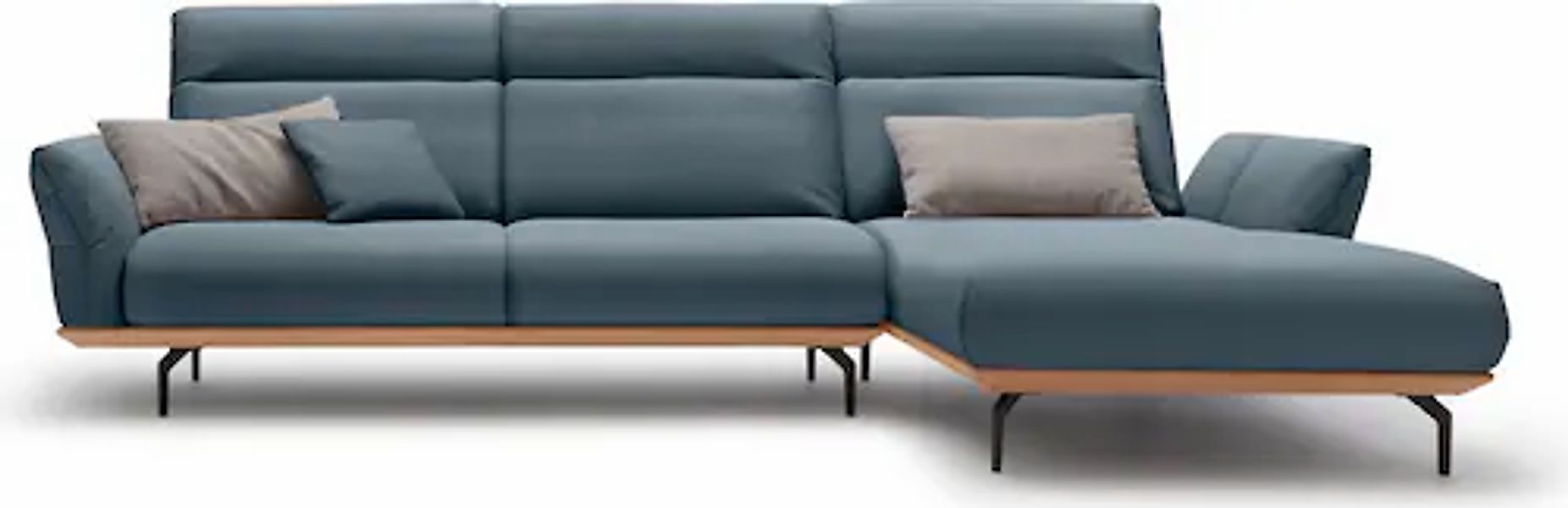 Creation BY ROLF BENZ Ecksofa »CR.460«, Sockel in Eiche, Winkelfüße in Umbr günstig online kaufen