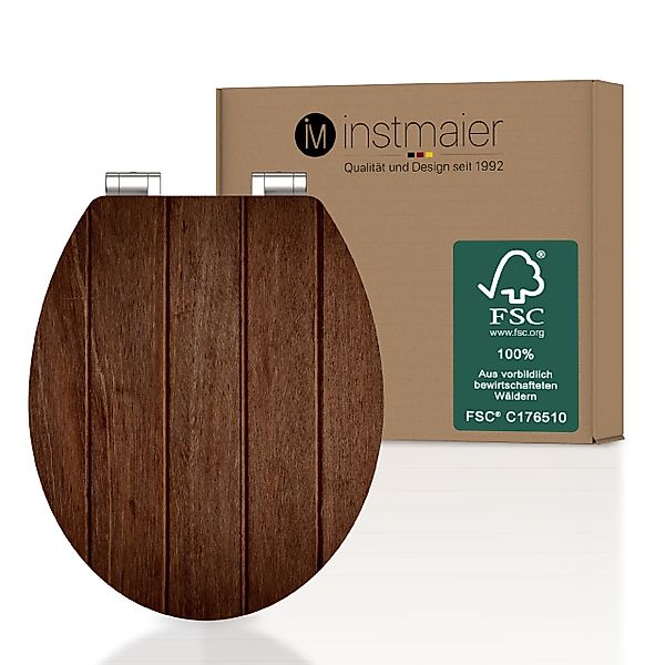 instmaier WC-Sitz Holz Toilettendeckel, Nussbaum-Holzoptik, mit günstig online kaufen