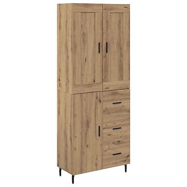 vidaXL Highboard 2-Tlg Artisan-Eiche Engineered Wood und Glas 3415939 günstig online kaufen