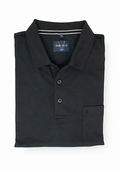 MARVELIS Poloshirt Poloshirt - Quick Dry - Einfarbig - Schwarz Quick Dry günstig online kaufen