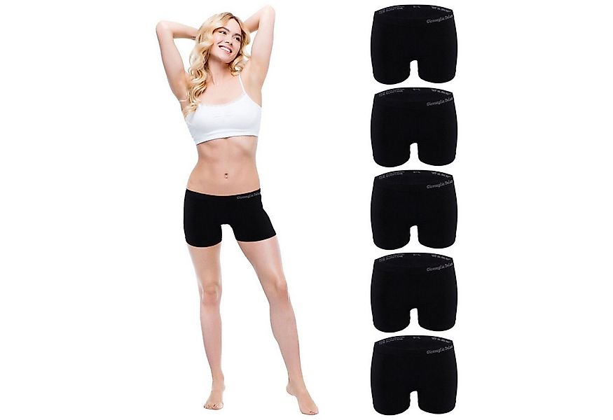 TEXEMP Boxershorts 6er Pack Damen Unterhosen in Schwarz Microfaser Panty Ho günstig online kaufen