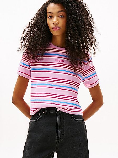 Tommy Jeans Kurzarmshirt TJW REG SH SCRIPT STRIPE TEE günstig online kaufen