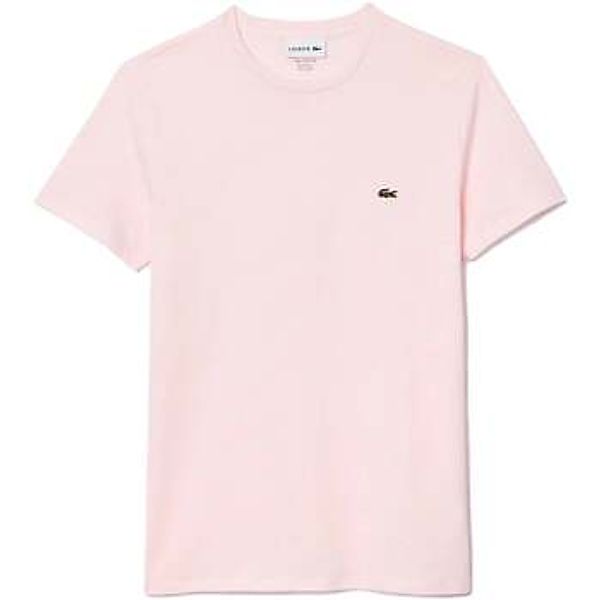 Lacoste  T-Shirts & Poloshirts Cotton Pima Crew Neck T-Shirt Light Pink günstig online kaufen