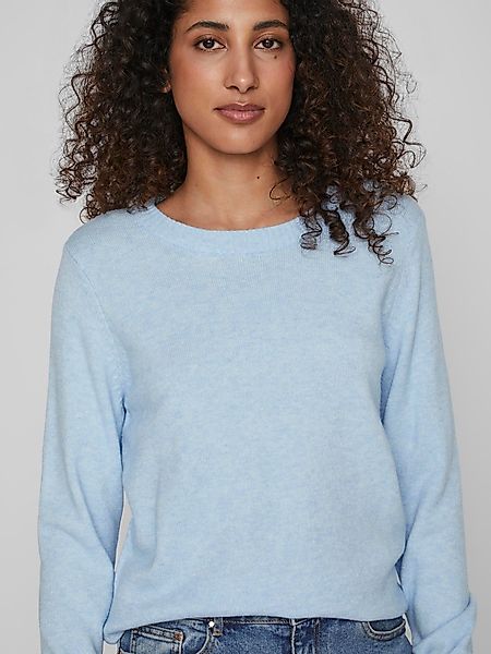 Vila Strickpullover Dünner Rundhals Strickpullover VIRIL günstig online kaufen