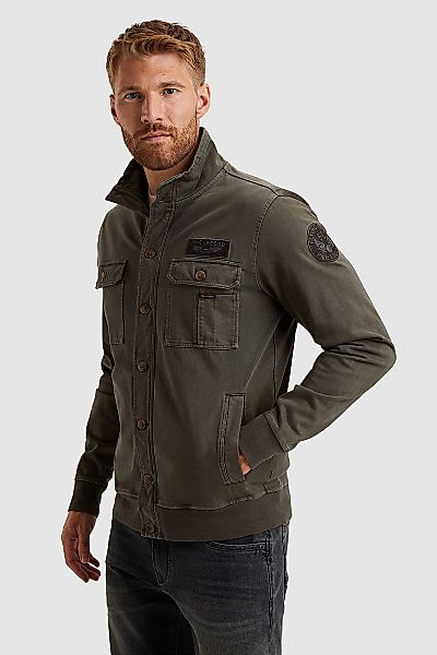PME Legend Sweat Button Jacket Dunkelgrün - Größe XL günstig online kaufen