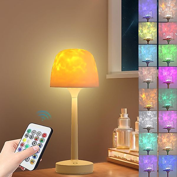 BlingBin LED Tischleuchte Tischlampe Wasserwellen-Nachtlicht mit günstig online kaufen