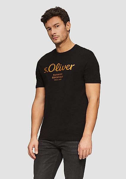 s.Oliver Kurzarmshirt T-Shirt T-Shirt mit Logo-Print günstig online kaufen