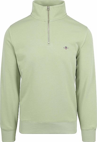 Gant Half Zip Pullover Logo Hellgrün - Größe XXL günstig online kaufen