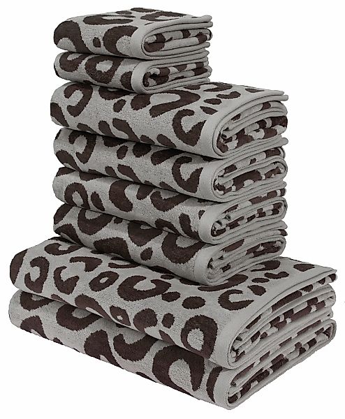 OTTO home Handtuch Set "Anna Leopardmuster, 8-tlg Handtuch-Set, 100% Baumwo günstig online kaufen