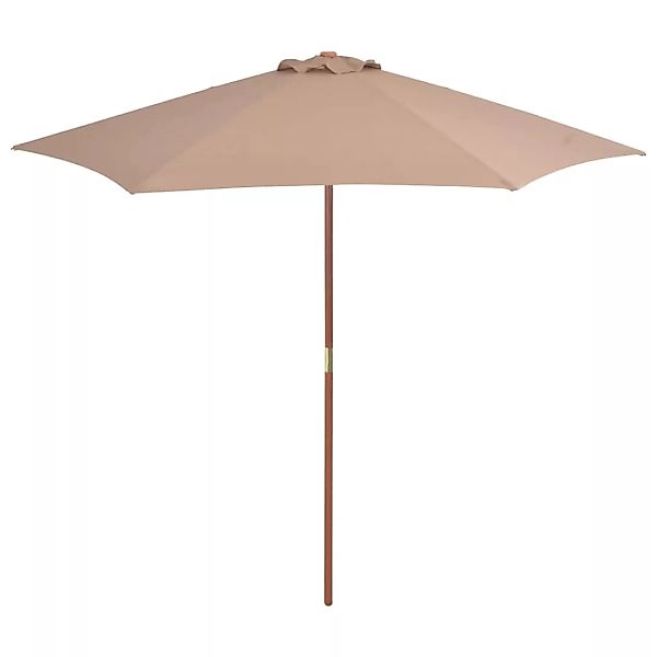Sonnenschirm Mit Holz-mast 270 Cm Taupe günstig online kaufen