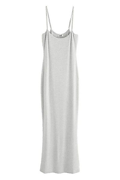 self Trägerkleid Geripptes Maxikleid mit U-Ausschnitt und Trägern (1-tlg) günstig online kaufen