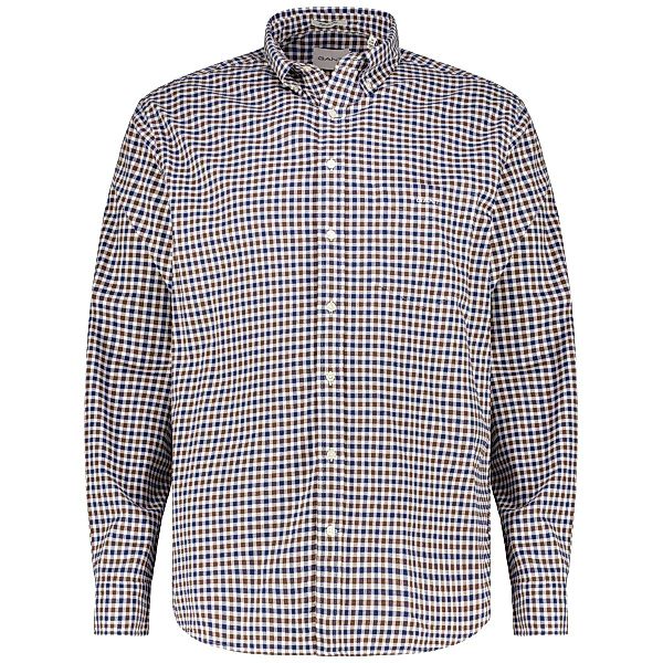Gant Freizeithemd aus Baumwolle Farbe braun Größe: 4XL günstig online kaufen