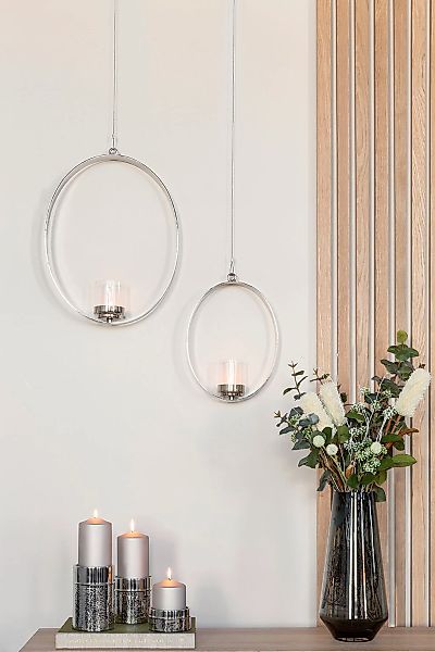 Fink Hängewindlicht "SABINA", (1 St.), Kerzenhalter aus Edelstahl und Glas günstig online kaufen