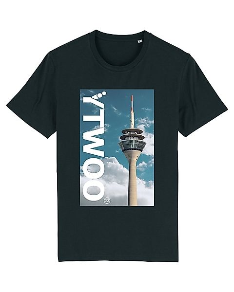 Ytwoo Unisex T-shirt Düsseldorf Ytwoo-logo Rheinturm Himmel Wolken günstig online kaufen