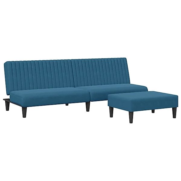 vidaXL 2-Tlg Sofagarnitur Blau Samt 3216273 günstig online kaufen