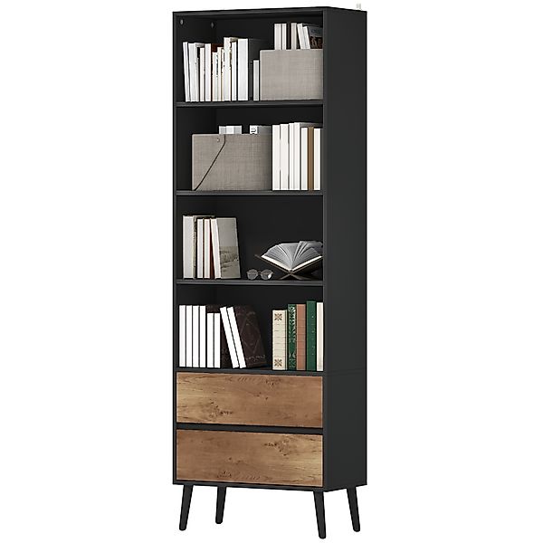 HOMCOM Bücherregal Aufbewahrungsregal Bücherschrank mit 4 offenen Fächern u günstig online kaufen