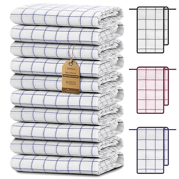 NatureMark Geschirrtuch 10er-Set Küchentücher 50x70cm, (Set, günstig online kaufen