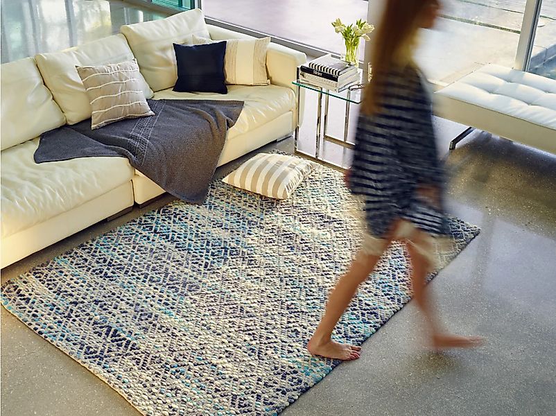 TOM TAILOR HOME Wollteppich "Diamond" rechteckig 8 mm Höhe reine Wolle, Fla günstig online kaufen