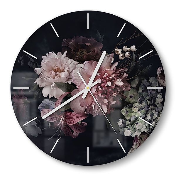 DEQORI Wanduhr 'Blühende Pracht' (Glas Glasuhr günstig online kaufen