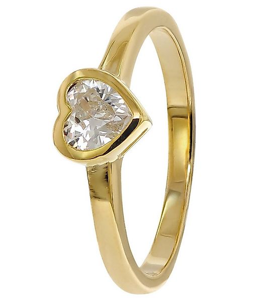 trendor Goldring DamenGold 333/8K mit Zirkonia Herz günstig online kaufen