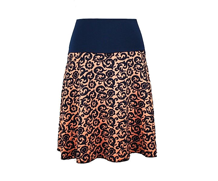 dunkle design Strickrock 57cm Feinstrick Schwarz Blau Bunt Feinstrick Elast günstig online kaufen