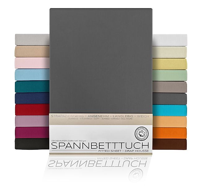 Beautex Spannbettlaken Spannbetttuch Bettlaken aus gekämmter günstig online kaufen