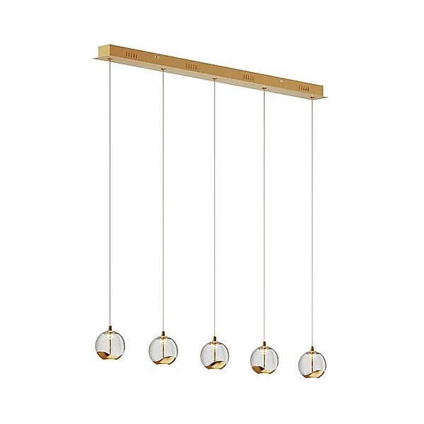 Lucande LED Pendelleuchte Hayley 9624458 Modern in Transparent aus Glas 5-f günstig online kaufen