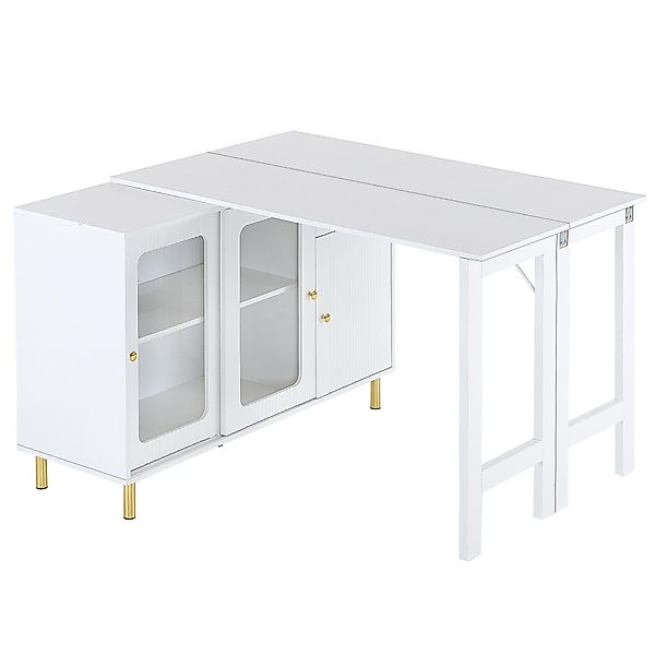 Moderner Buffet-Sideboard mit klappbarer Tischplatte, drehbarer Oberfläche, günstig online kaufen