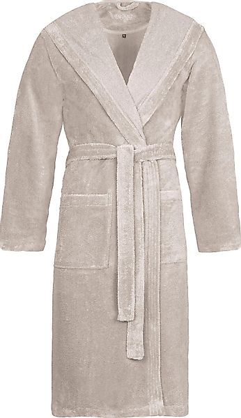 Vossen Unisex-Bademantel Lynn, Langform, Microfaser-Webfrottier, Kapuze, günstig online kaufen