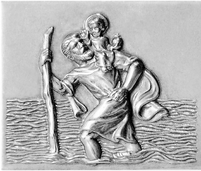 HR Autocomfort Metallschild St. Christophorus 4 cm Schutzpatron Christopher günstig online kaufen