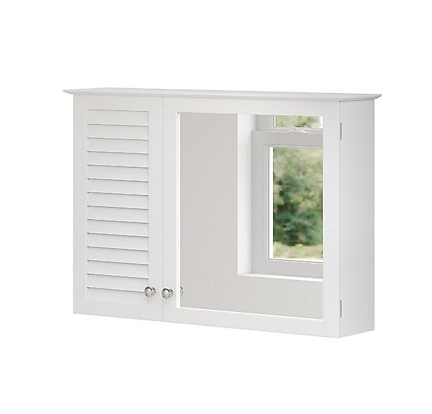 Vicco Badezimmerspiegelschrank Riad, Weiß, 68 x 49 cm mit 2 Türen (1-St) günstig online kaufen