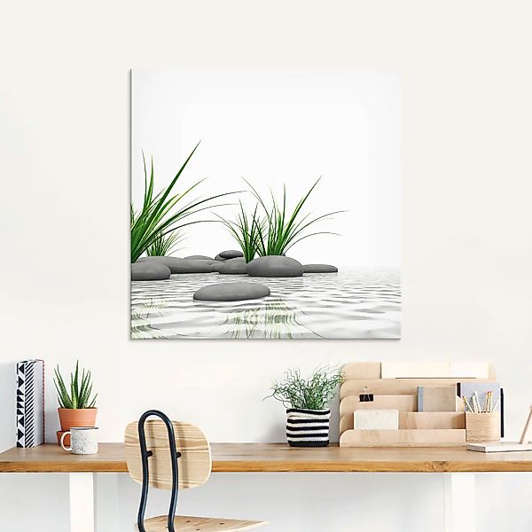 Artland Glasbild "3D Steine" Zen 1 Stk. tlg. in verschiedenen Größen günstig online kaufen