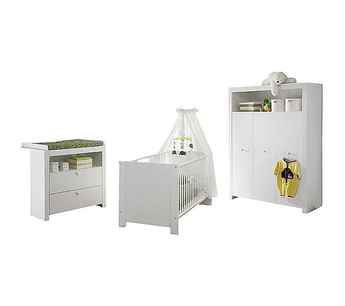 trendteam Babymöbel-Set, Babyzimmer-Set Babymöbel Schrank Wickelkommode Bab günstig online kaufen
