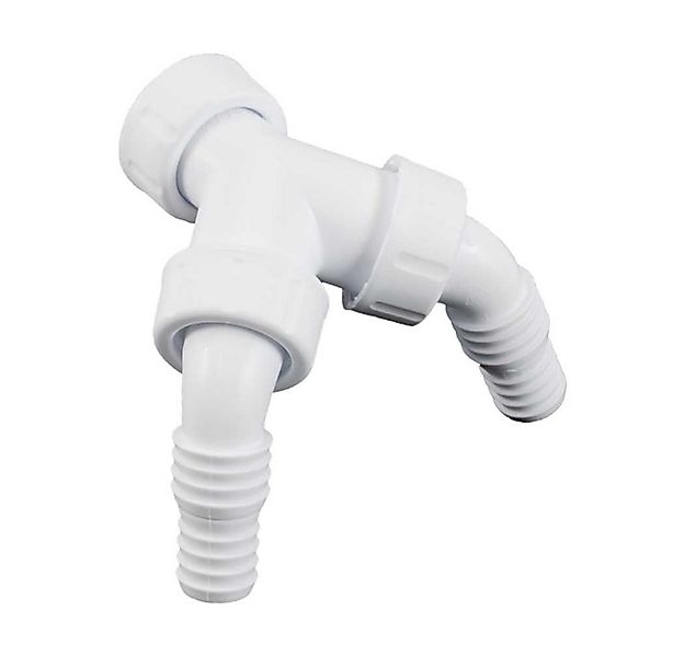 Haas KG Ablaufgarnitur Doppelschlauchtülle PP mit Rückflussverhinderer günstig online kaufen