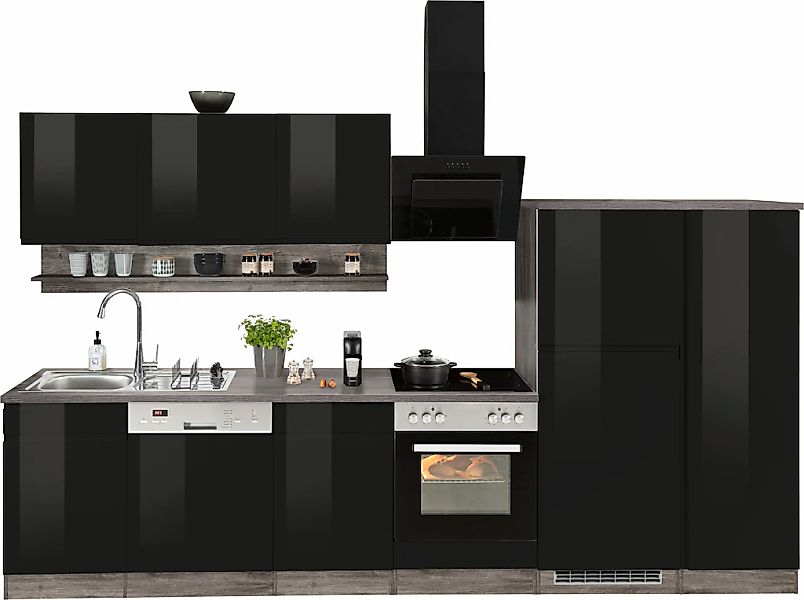 HELD MÖBEL Küchenzeile "Virginia", Breite 330 cm, wahlweise mit E-Geräten günstig online kaufen