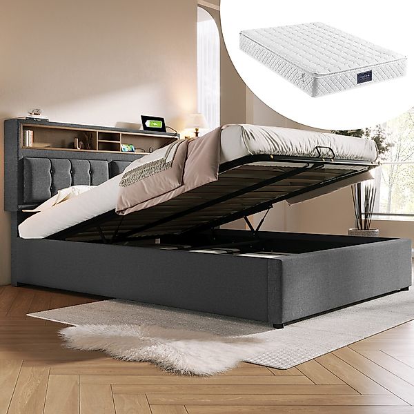 STILVORA Polsterbett 160x200 Bett Jugendbett mit günstig online kaufen