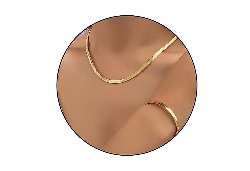 GOLDKLEIN Schmuckset Edelstahl Schmuck Armband Halskette Set vergoldet (2-t günstig online kaufen