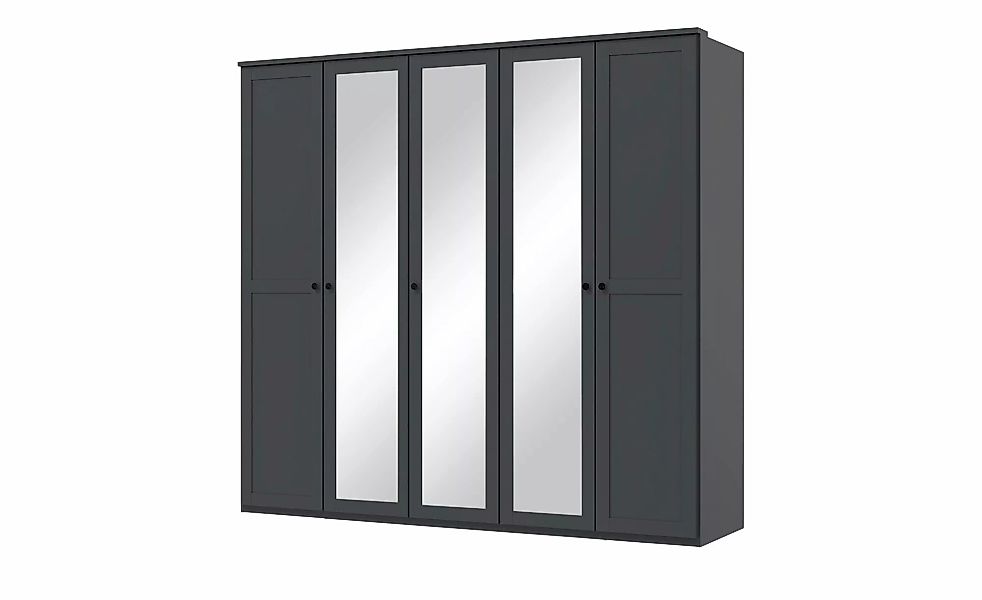 Drehtürenschrank  Chalet ¦ schwarz ¦ Maße (cm): B: 225 H: 210 T: 58.0 Schrä günstig online kaufen