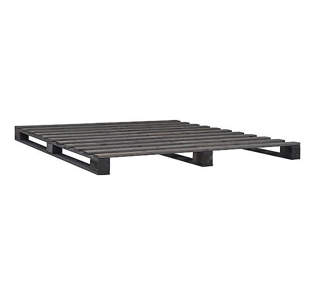 vidaXL Bett, Palettenbett Grau Massivholz Kiefer 120×200 cm günstig online kaufen