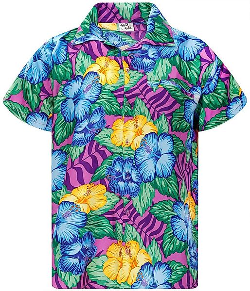 King Kameha Hawaiihemd Wild Flowers Funky Hawaii-Hemd Kurzarm Front-Tasche günstig online kaufen