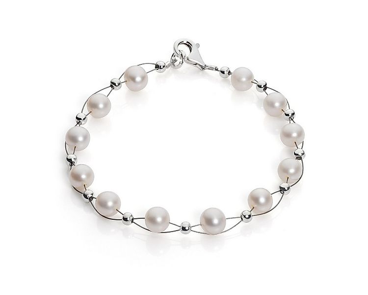 Schmuck Krone Perlenarmband Armband aus Perlen, creme-weiß, Silber 925 günstig online kaufen