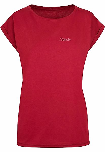 Merchcode T-Shirt "Merchcode Damen Ladies Just love Extended Shoulder Tee" günstig online kaufen