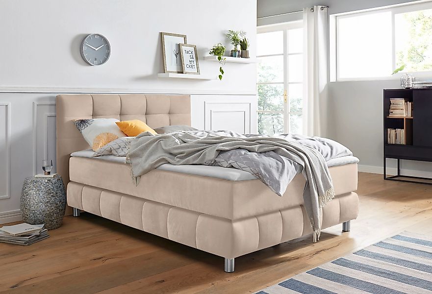 andas Boxspringbett "Salo", incl. Topper, 6 Breiten, 2 Härtegrade, TFK auch günstig online kaufen