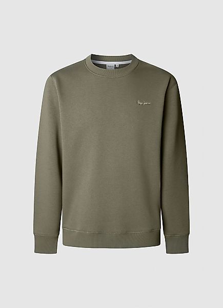 Pepe Jeans Sweatshirt "MACBETH SMALL LOGO PLAIN CREW", mit Rundhals, Label- günstig online kaufen