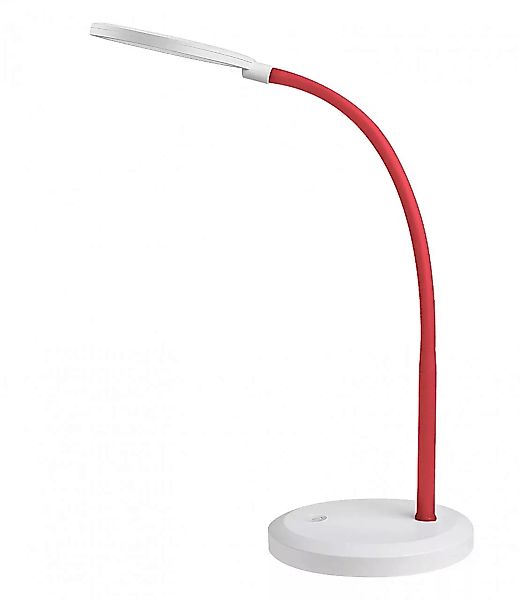 LED Tischleuchte Rot Weiß Metall Timothy günstig online kaufen