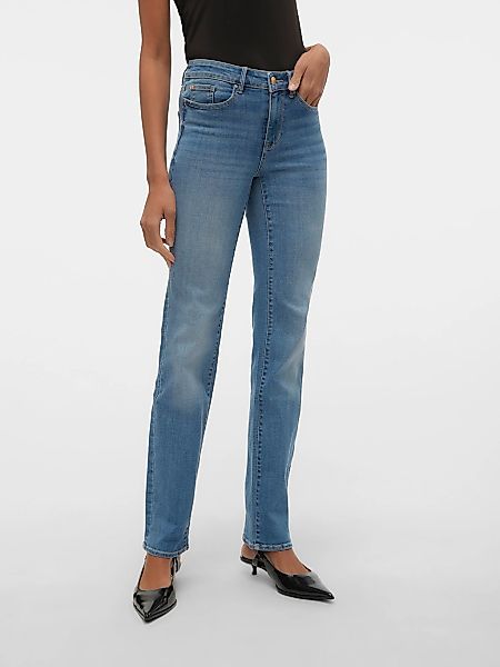 Vero Moda Straight-Jeans "VMFLASH MR STRAIGHT JEANS LI347 GA NOOS" Baumwoll günstig online kaufen
