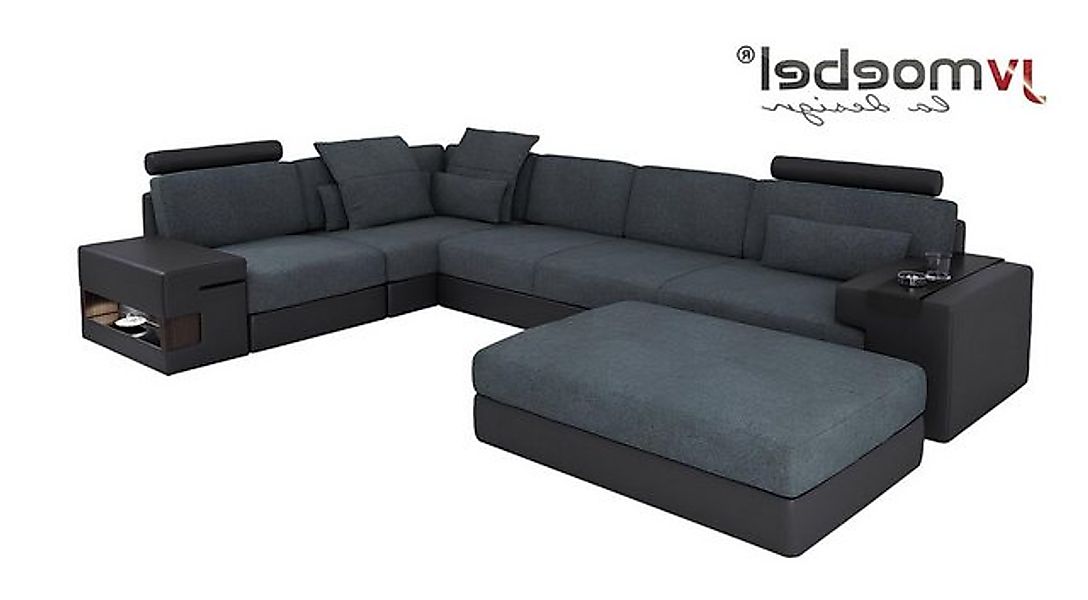 Xlmoebel Ecksofa Neu Holz Ecksofa mit L-förmigen Sitzgarnituren und Sitzkis günstig online kaufen